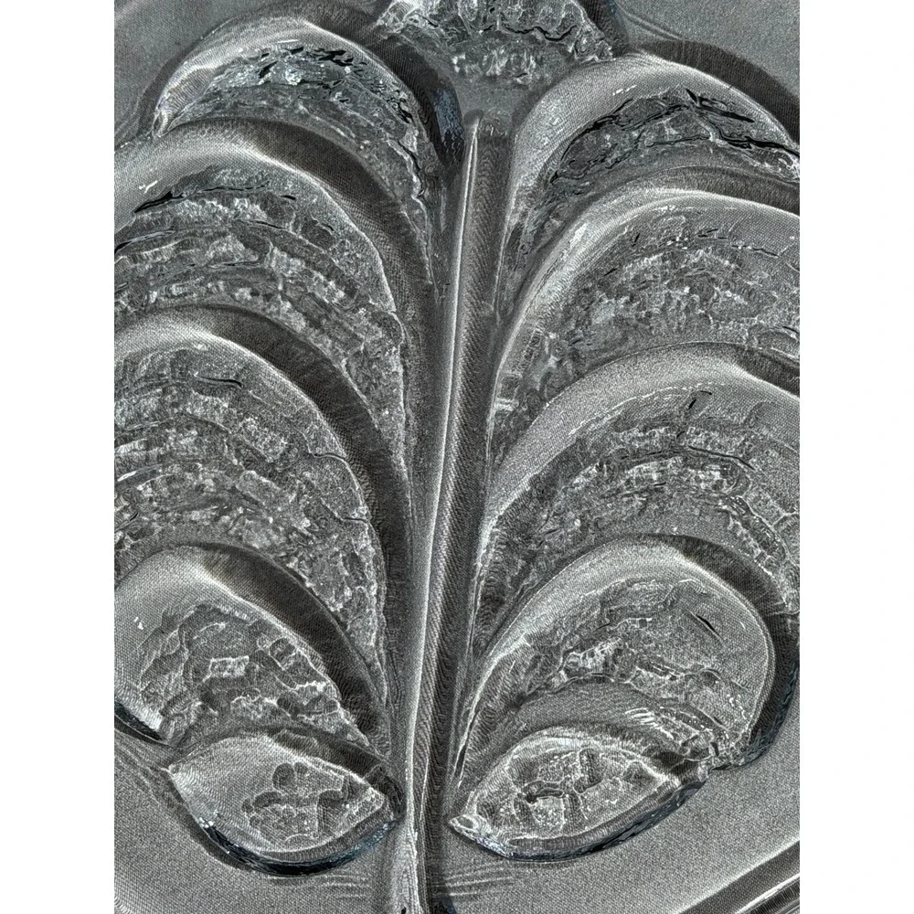 Vintage Orrefors‎ Eden Tree of Life Leaf Serving Tray by Lars Hellsten Sweden